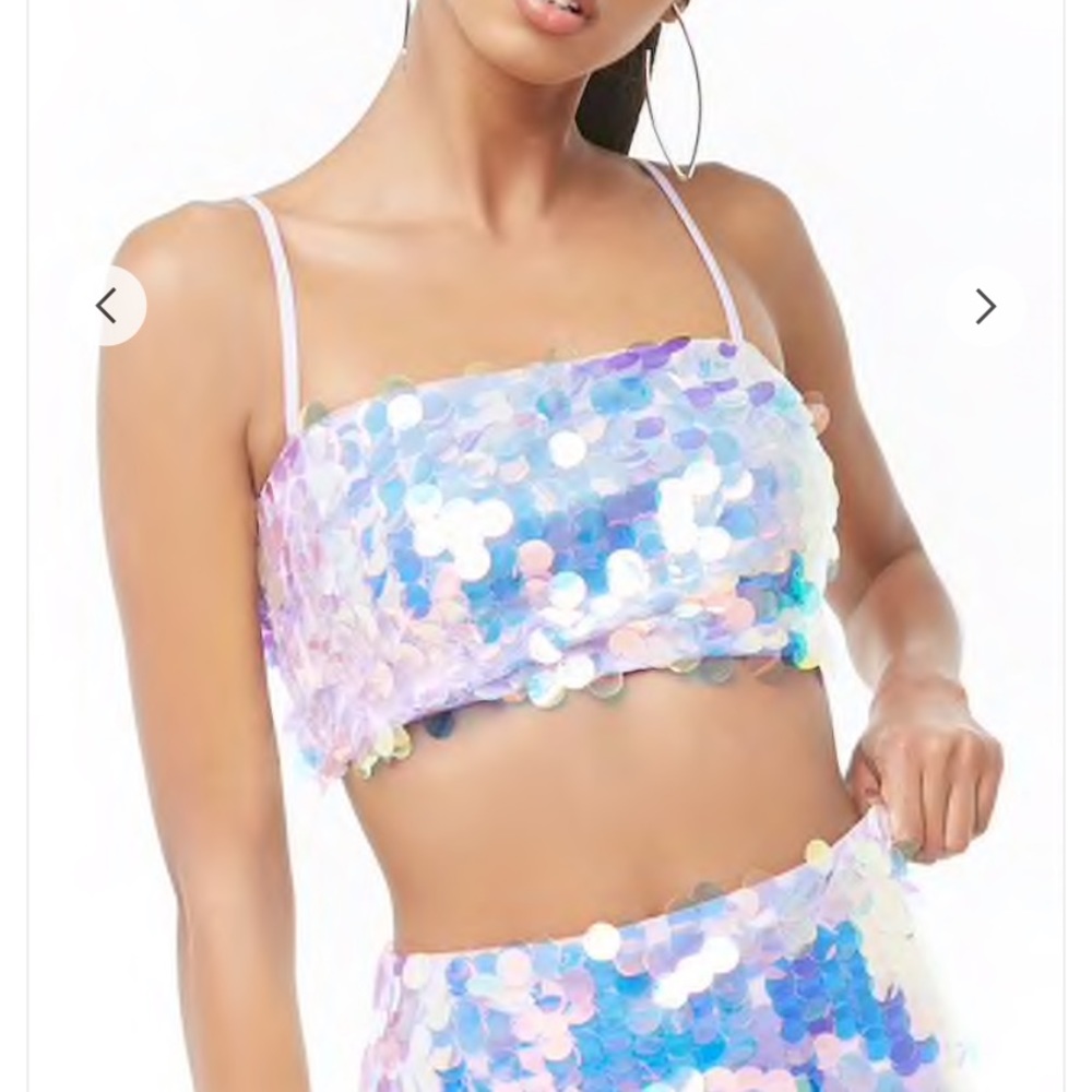 Disc sequin top